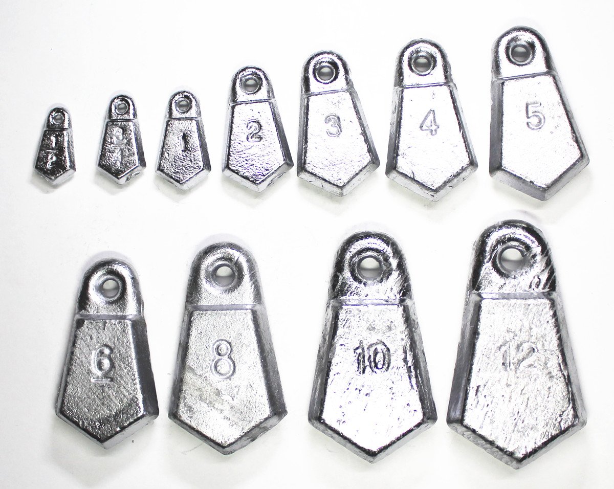 Kathy store INC Flat Bank Sinkers Fishing Sinkers (5 LB) + Free Small Scissors