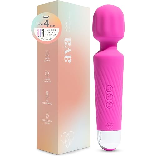 Ava Vibrator Sex Toys – Battery Life 4 Hours | Water Resistant Body Safe Silicone | Clitoral Vibrators Couples Sex Toy with Multi Patterns & speeds Vibrator for Women - Hot Pink