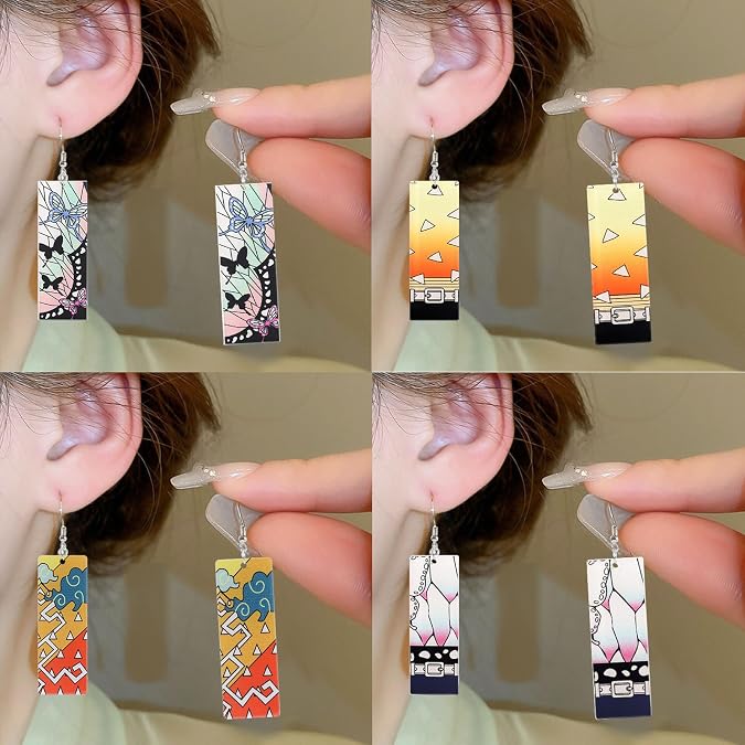 Anime Earrings, Demon Earrings, Acrylic Lightweight Cosplay Accessory Prop | Anime Jewelry Accessories