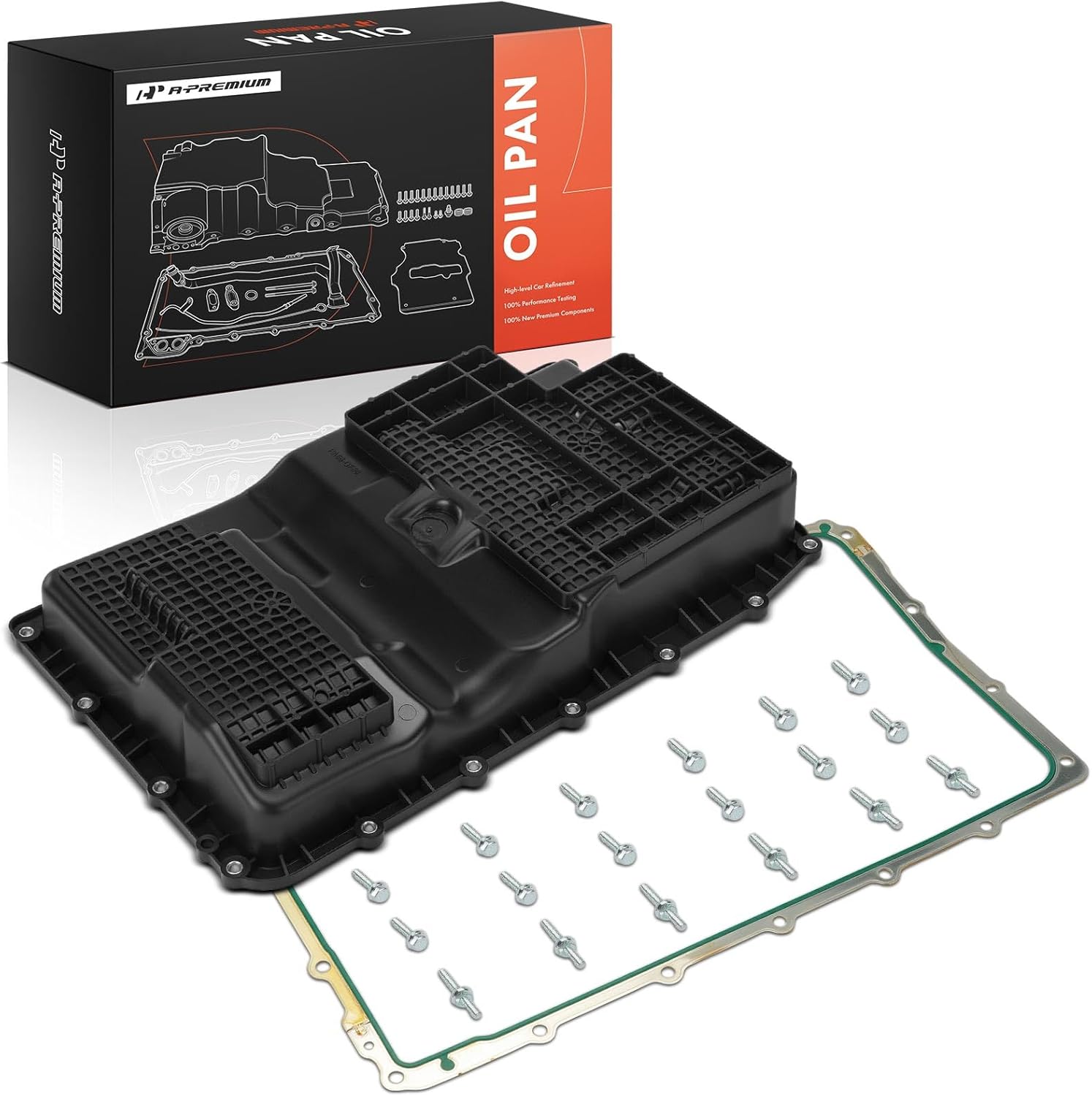 A-Premium Transmission Oil Pan with Gasket Compatible with Ford Transit-150, Transit-350 HD, 2020 2021 2022, 3.5L