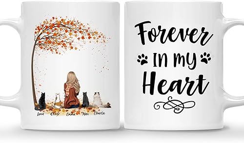 Miniatura 20 de Gossby Taza de café personalizada para mujer, regalo personalizado para mamá con diseño, nombre, raza, cumpleaños, día de la madre, regalo temático