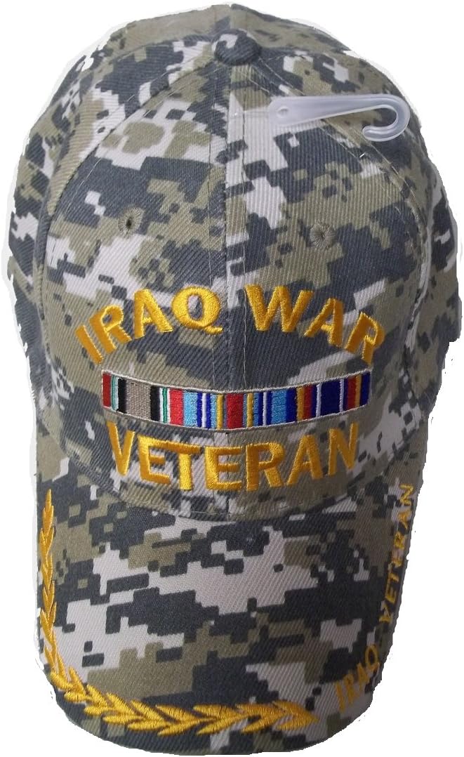 Iraq War Veteran Camo Style Embroidered Baseball Cap Ball Hat Iraqi Freedom