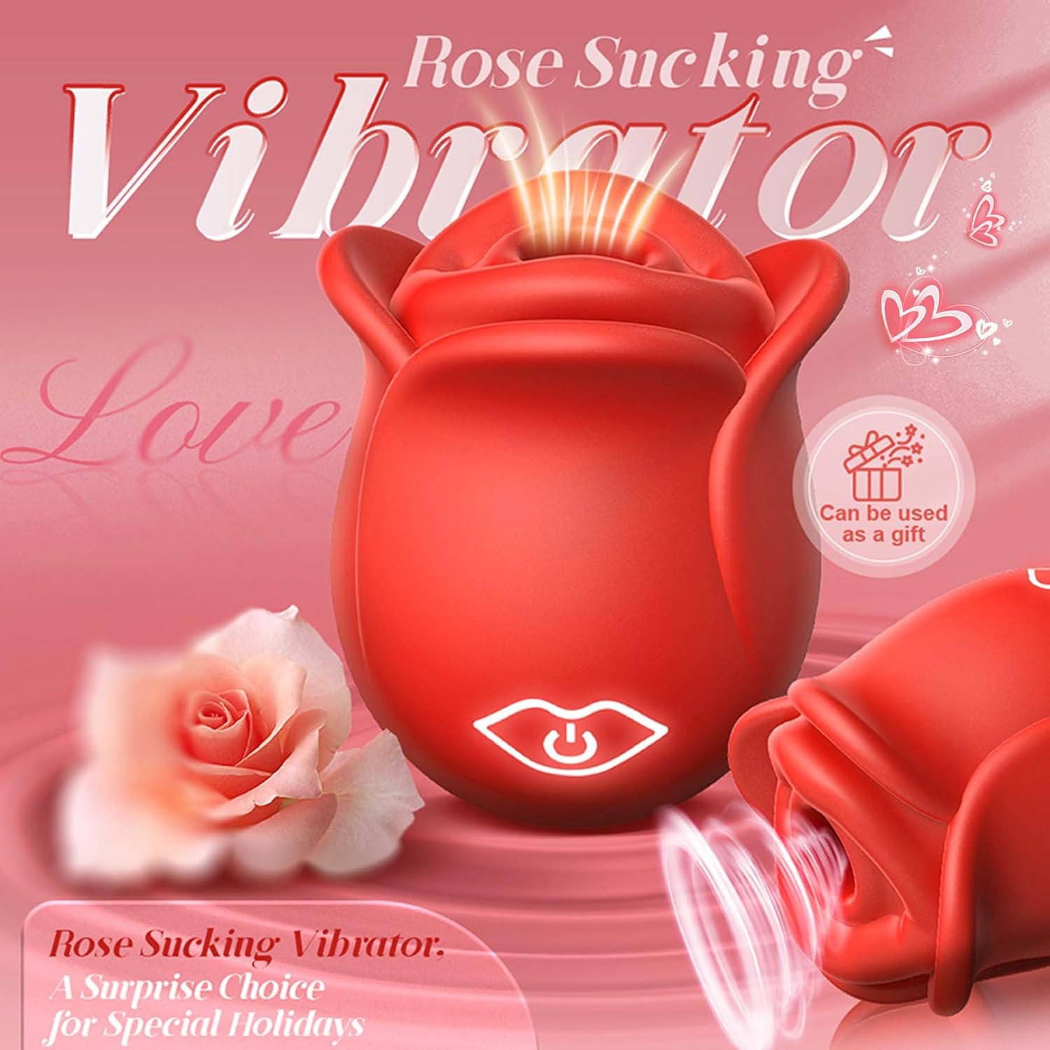Roses Toy 2026 Enhanced Clitioral Sucker Powerful Womens Viboators Quiet Rose Viboatorr Waterproof Flower Vibration The Rose Adult Toy for Women 10 Speeds Couple Games Adult Bedroom Q1042