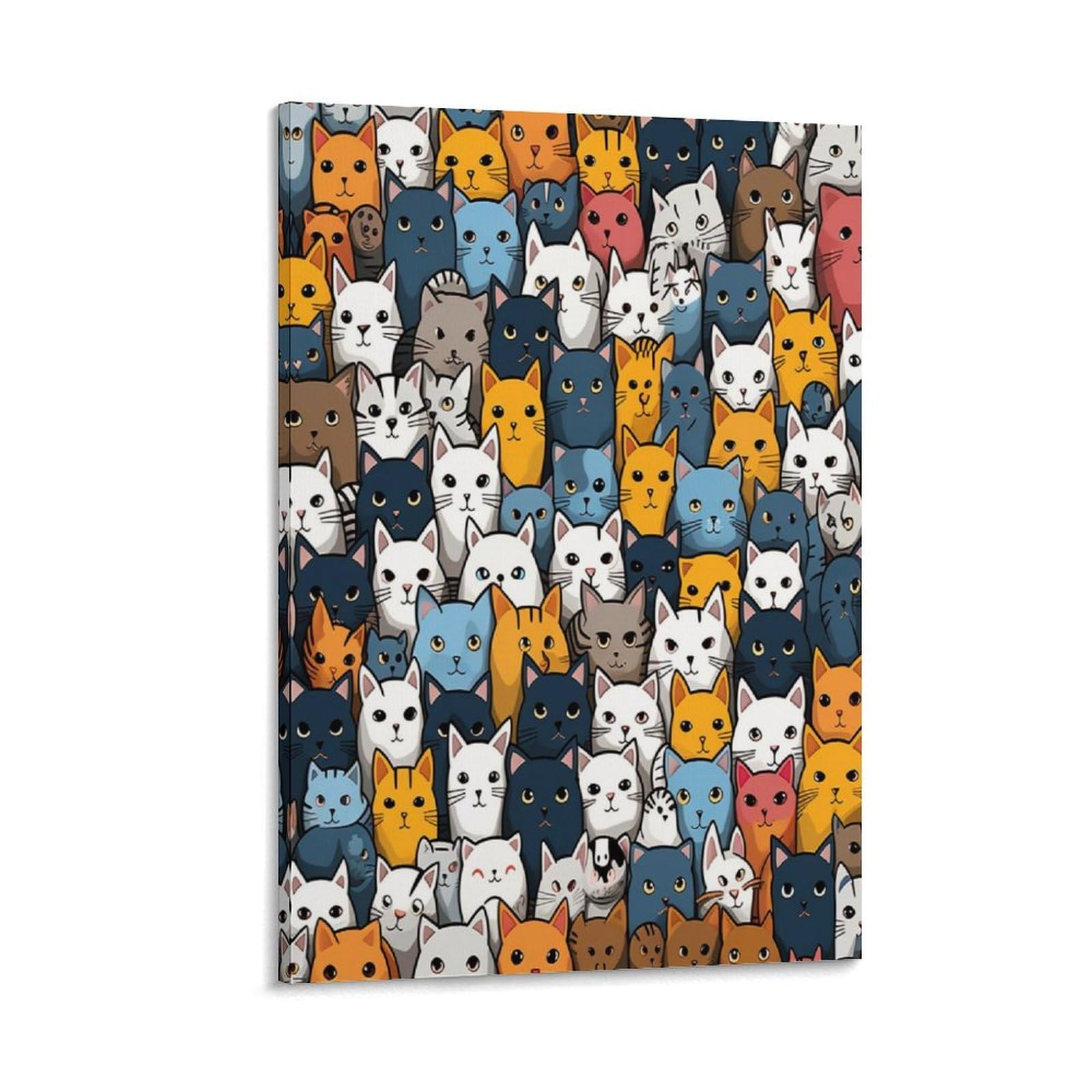 Impression sur toile chat de dessin animé décoration maison