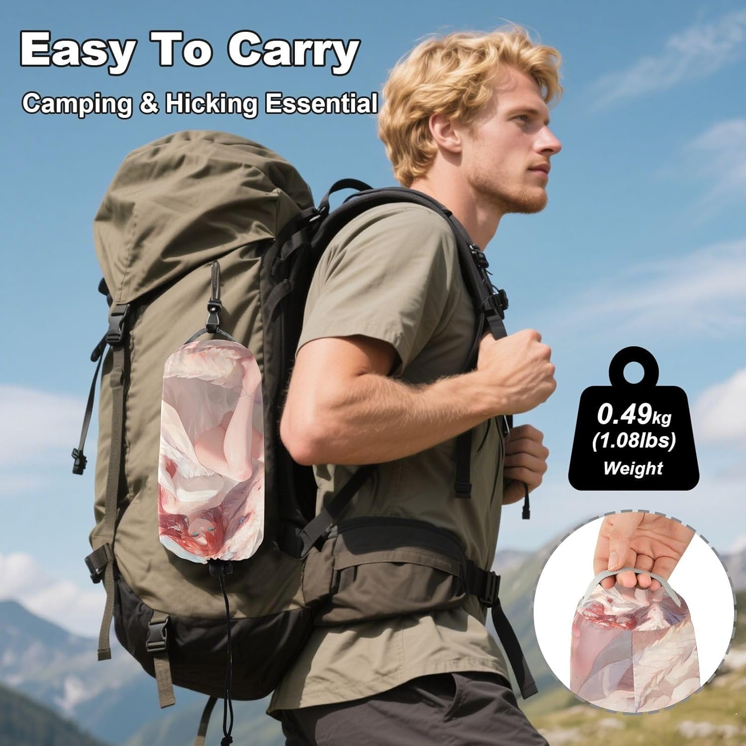 Dragon and Anime Girl Hammocks for Camping with Tree Straps Portable Hammock for Outside Camping Essentials