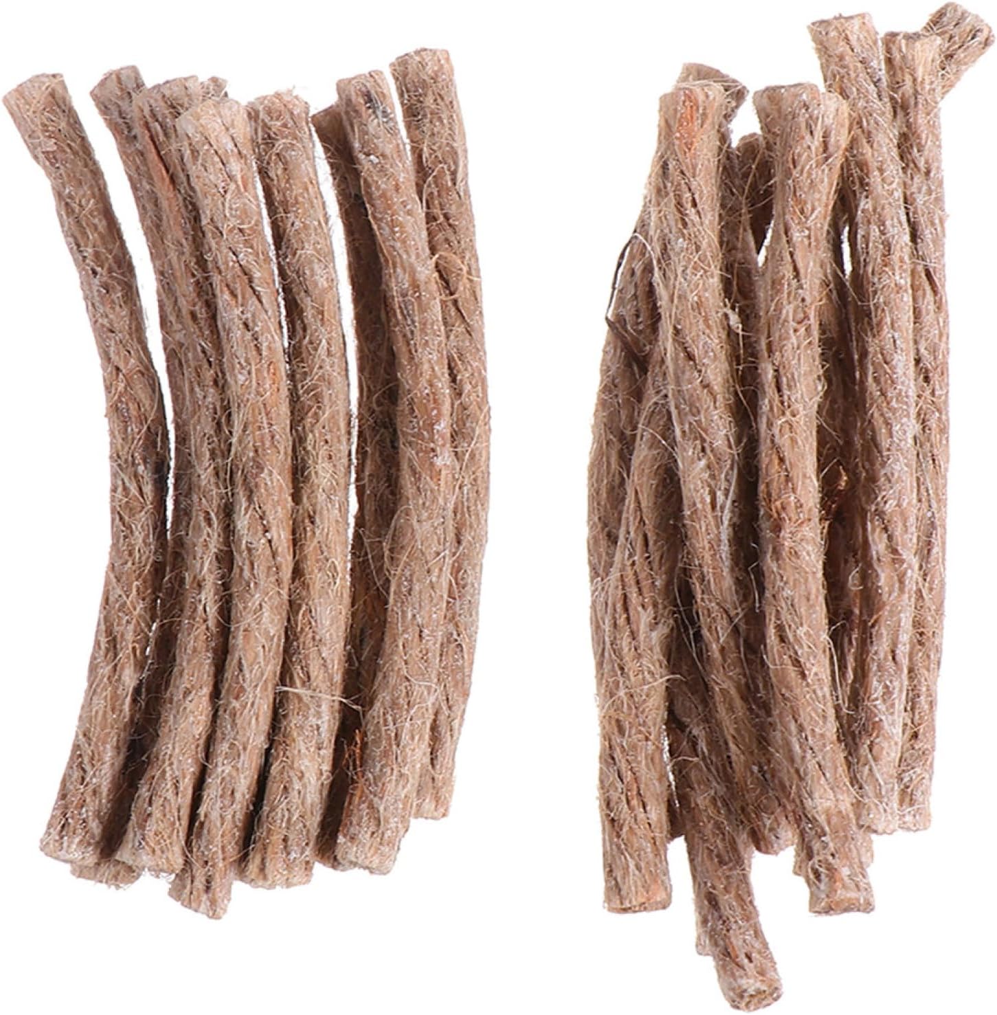 20pcs Waterproof Fire Starter Rope Wick Camping Survival Fire Starter Cord Wax-Infused Jute Twine Outdoor Hiking Emergency Tool Kit