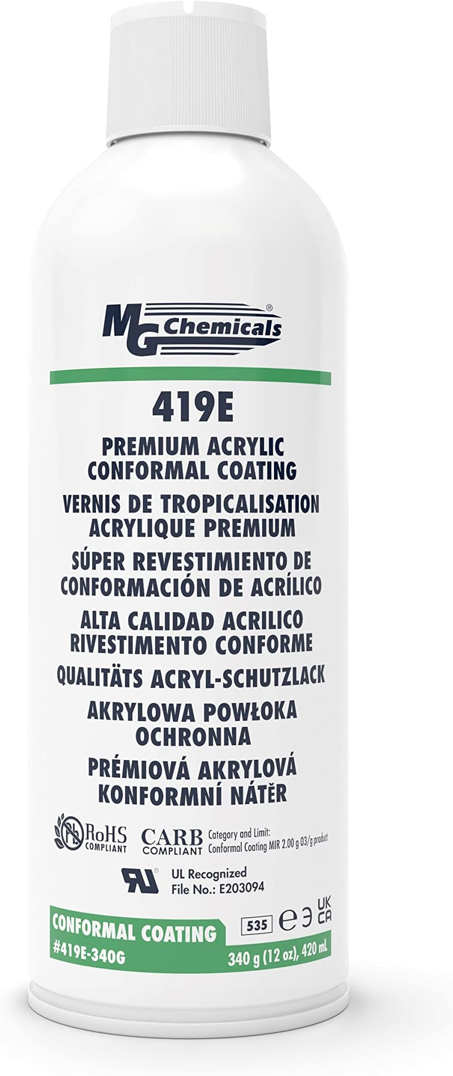 MG Chemicals 419E - Premium Acrylic Conformal Coating - Ul 746E Recognized