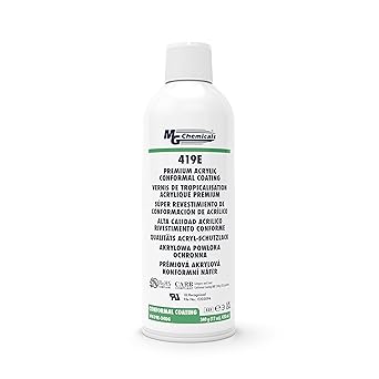 MG Chemicals 419E Premium Acrylic Conformal Coating for Electronics - UL 746E Recognized, 12 oz Aerosol, 340 Grams