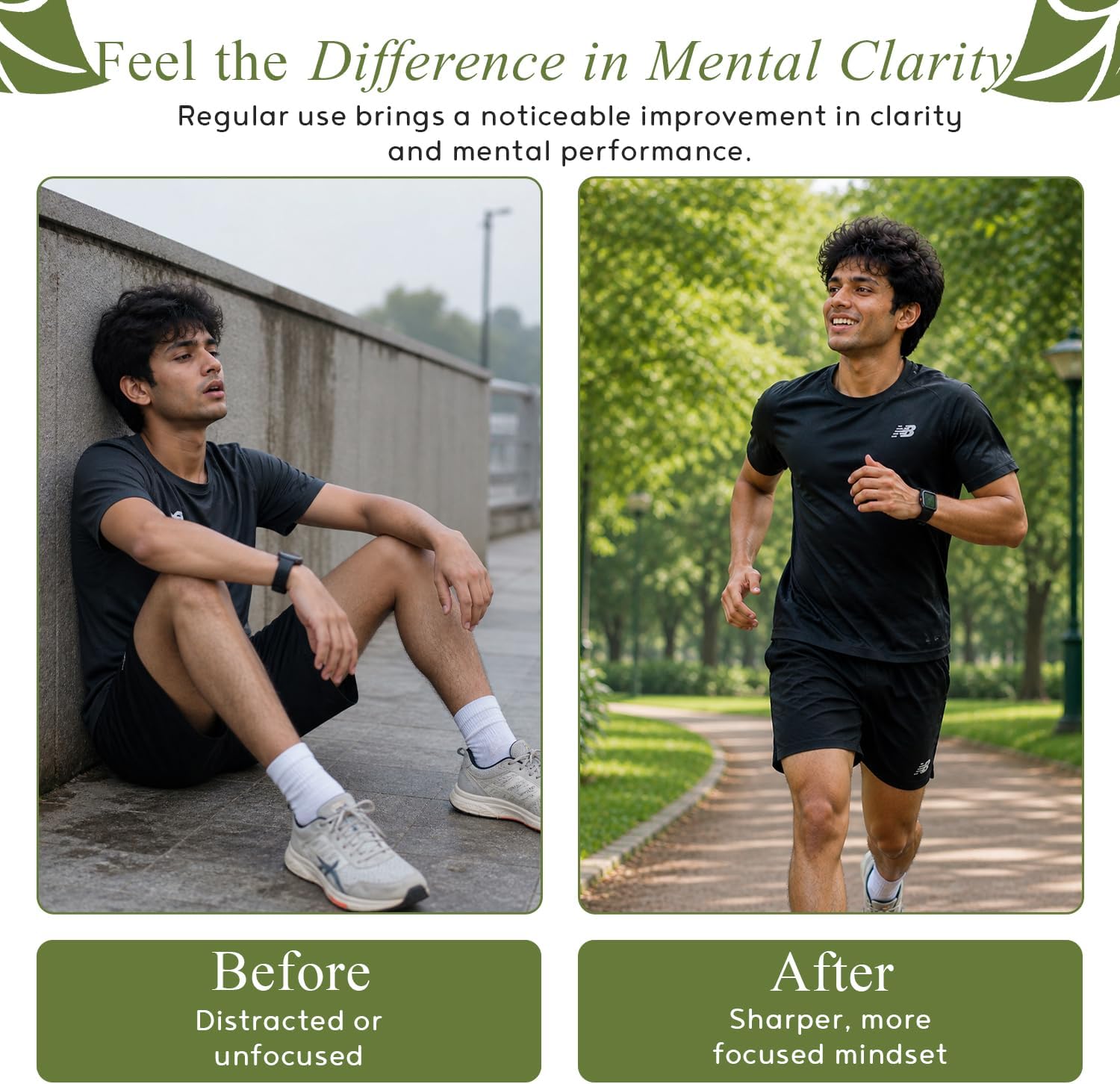 Focus Nootropic Brain Supplement, Boosts Concentration & Mental Clarity, Supports Memory & Calm, with Ginkgo Biloba & Ashwagandha, Daily Health and Wellness, 60 Gluten-Free Capsules