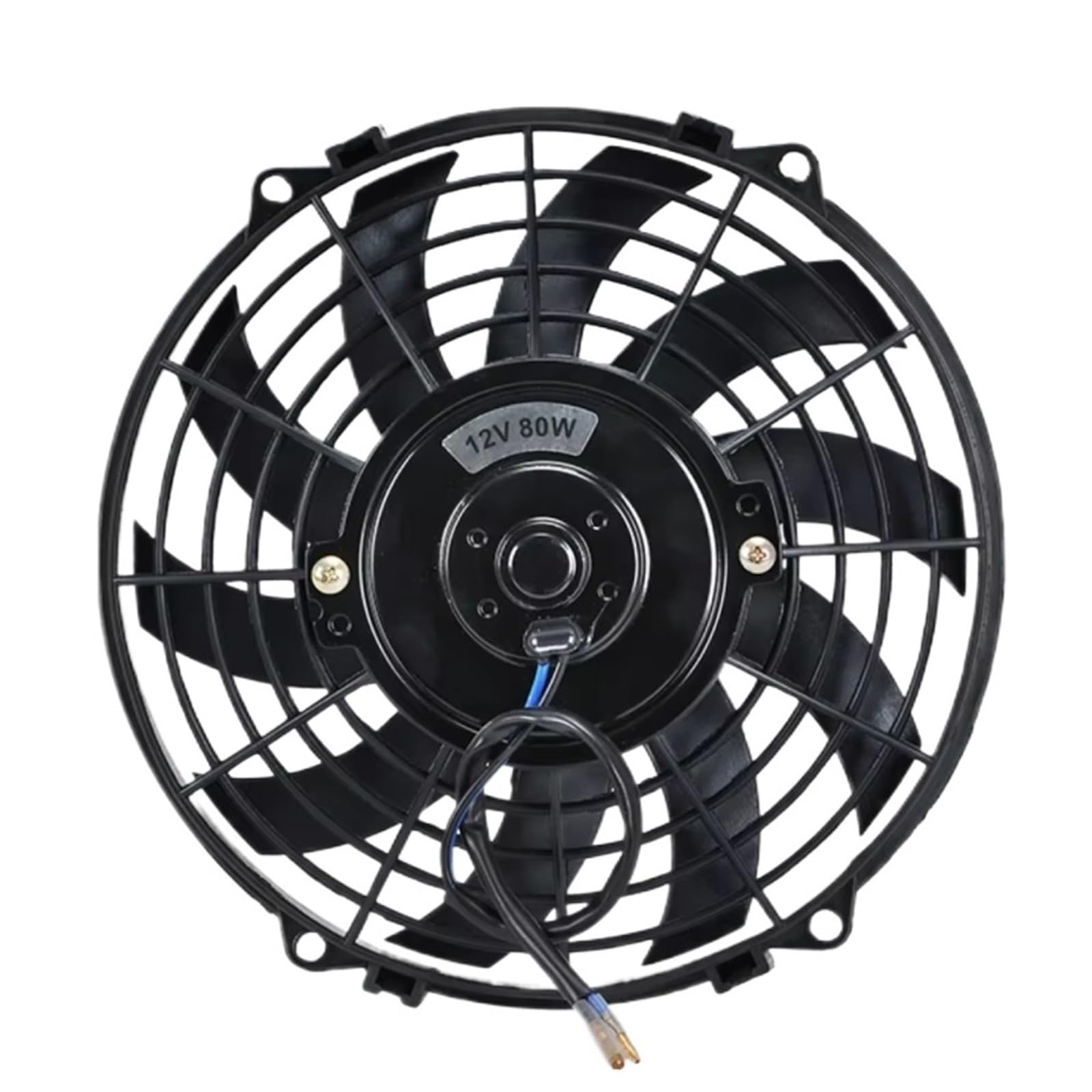 7 9 10 12 13 14 Zoll Universal 12V 80W Slim Reversible Black Blades Elektrokühlung Kühler Auto-Lüfter-Montagesatz Elektrischer Kühlerlüfter Motor