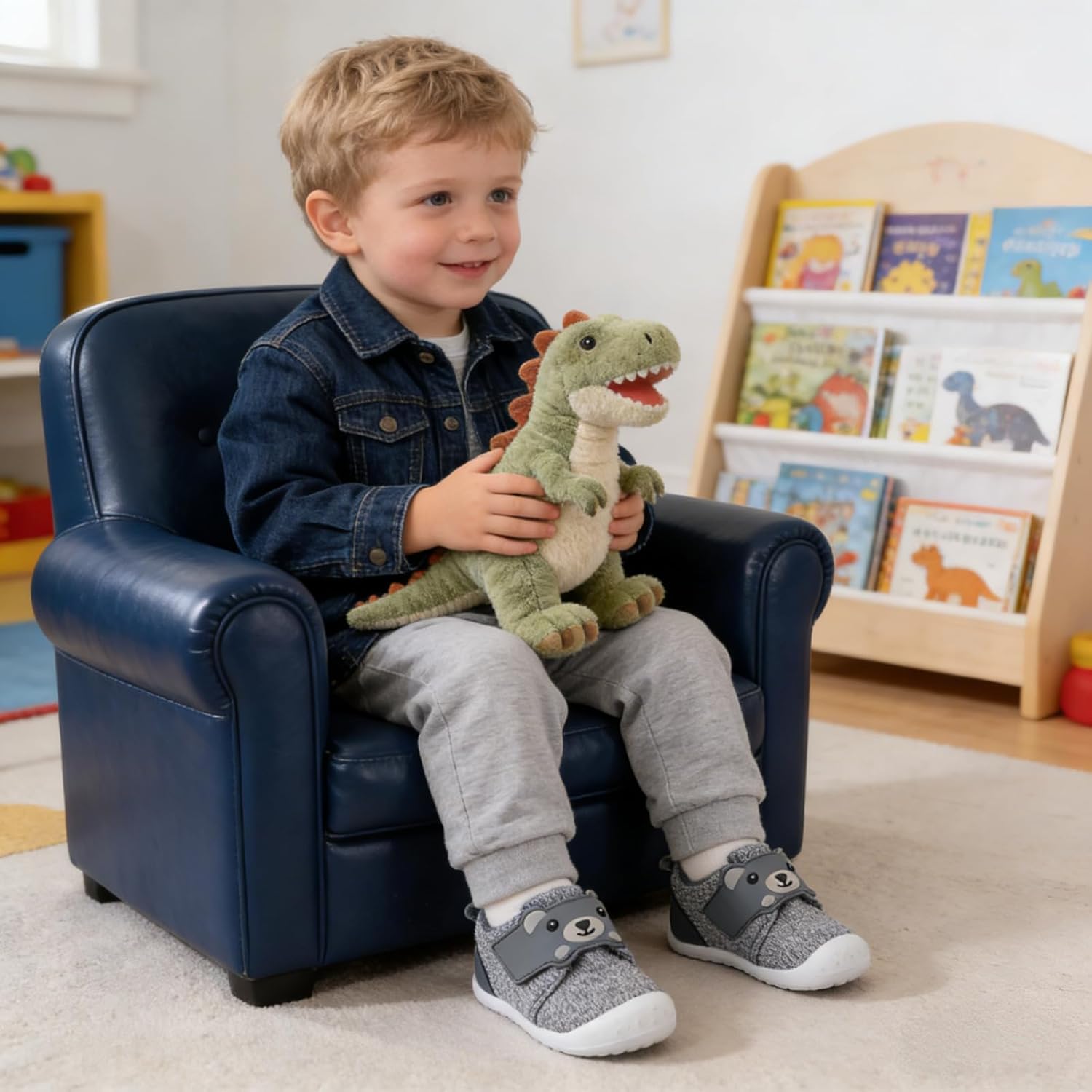 FEETCITY Baby Walking Shoes Wide Baby Shoes Boys Girls Infant Sneakers Crib Shoes Breathable Toddler Barefoot Shoes Slip On Shoes - Image 2