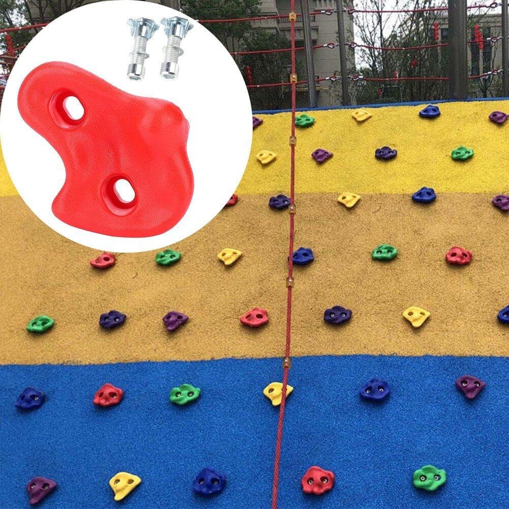 10 Prese per Arrampicata per Bambini, Kit per Arrampicata su Parete Rocciosa con Viti di Montaggio Impugnature per Parete Rocciosa per Interni Ed Esterni