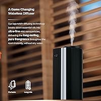 Vista 3 de Waterless Essential Oil Diffuser for Home Aromatherapy Car Nebulizing Diffuser Battery Operated 5-20mL Mini Scent Air Machine Up to 600 sq ft 4