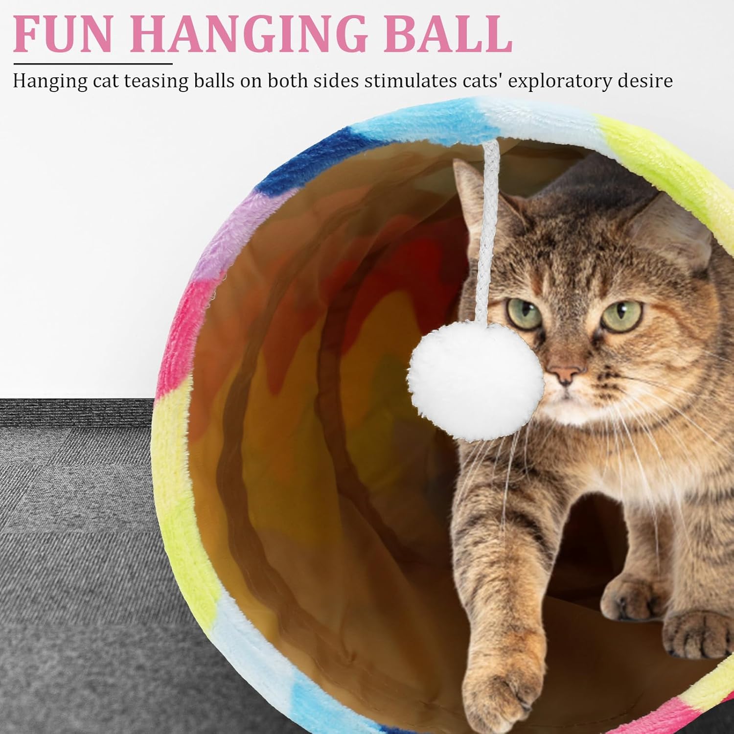 Bunny Tunnel Bed, Cat Tunnel Tubes Toys, Cotton Plush Bunny Tube Tunnel, Removable Rabbit Tunnel Bed, Creative Bunny Tunnel Toy, Interactive Rabbit Tunnel Tube for Cat Bunny