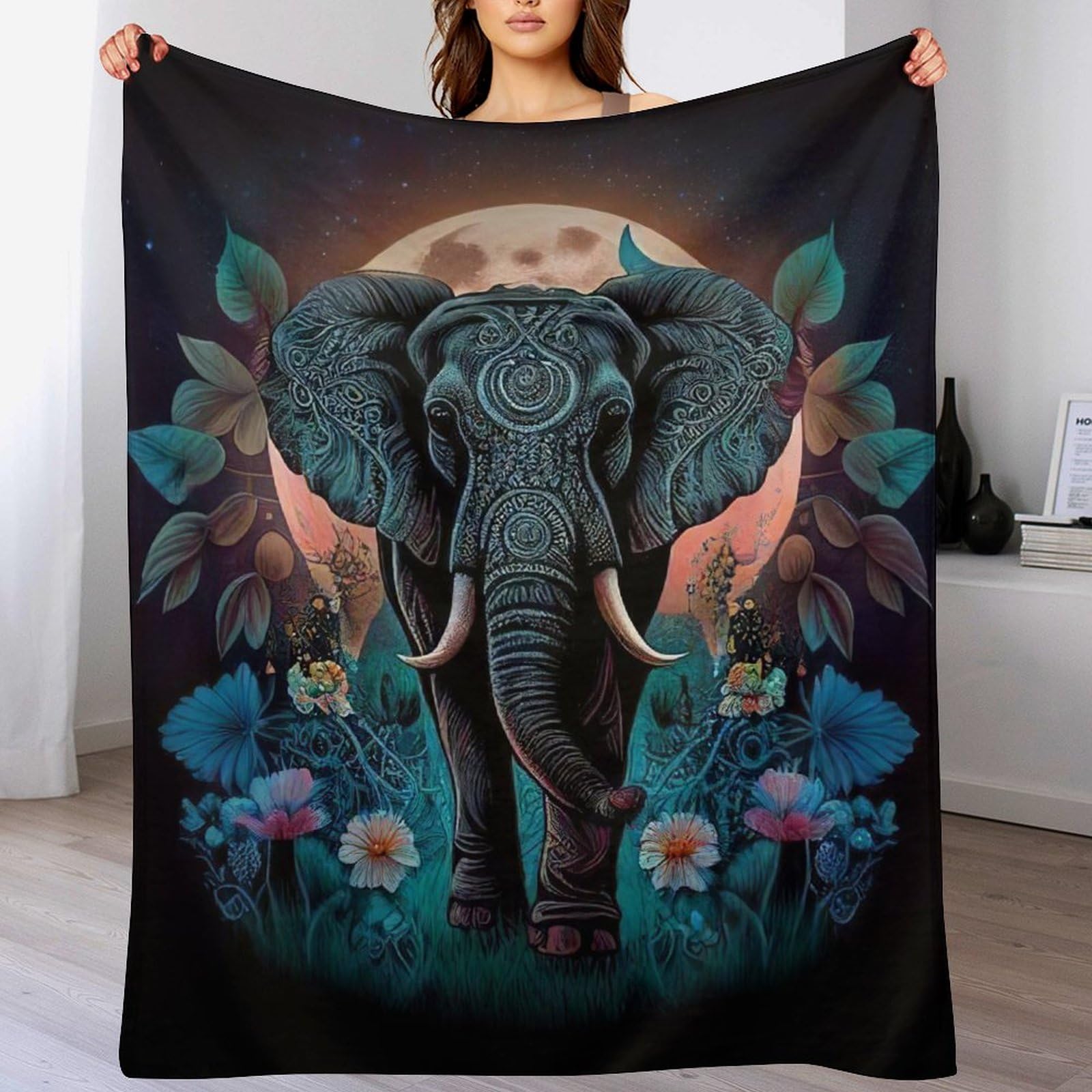 Couverture polaire éléphant légère et chaude contre les nuits fraîches