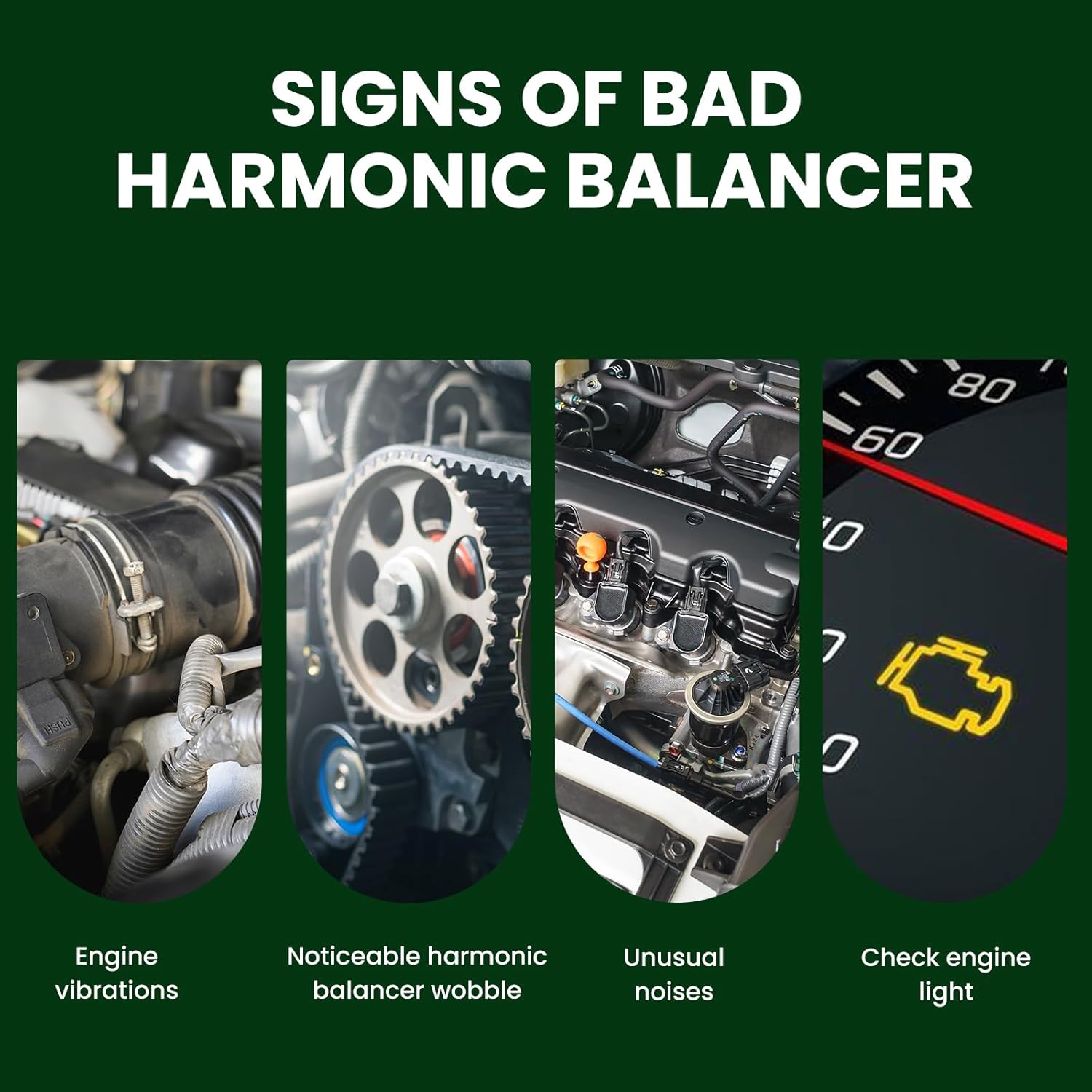 MOCA 594-427 Engine Harmonic Balancer Compatible with 2011-2020 for Ram 1500 V8 5.7L, 2011-2019 for Ram 2500 V8 5.7L, 2009 for Chrysler Aspen V8 5.7L, 2009-2010 for Dodge Ram 1500 2500 V8 5.7L