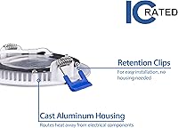 Vista 4 de NICOR Iluminación de 4 pulgadas redondo blanco plano LED Downlight en 2700K (DLE421202KRDWH)