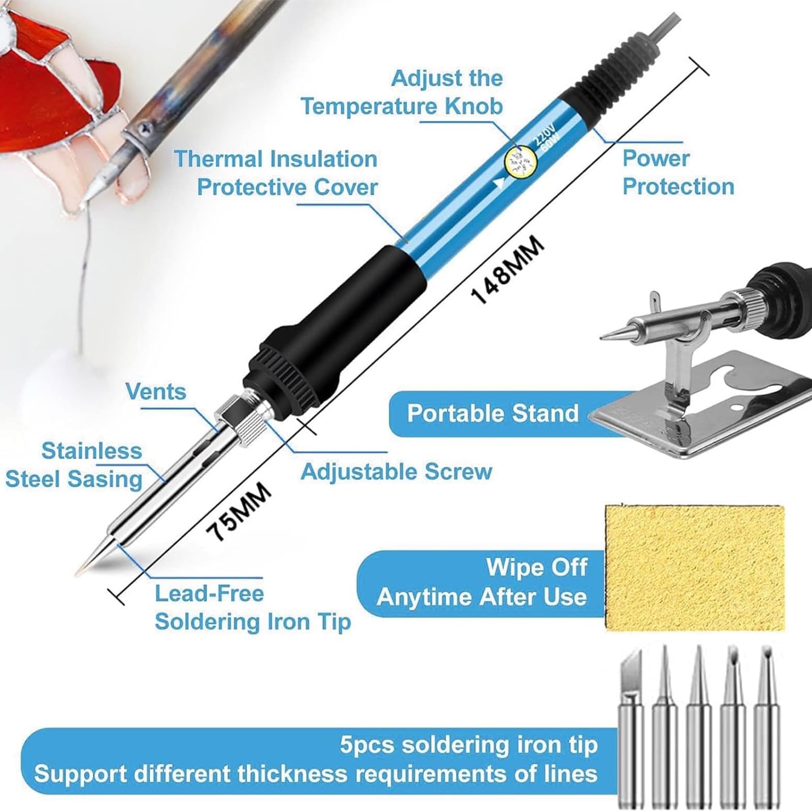 Zestaw startowy do witraży, przenośny zestaw elektryczny młynek, obcinak do szklanych butelek, wiertarka szlifierska 5/8, folia miedziana i lut