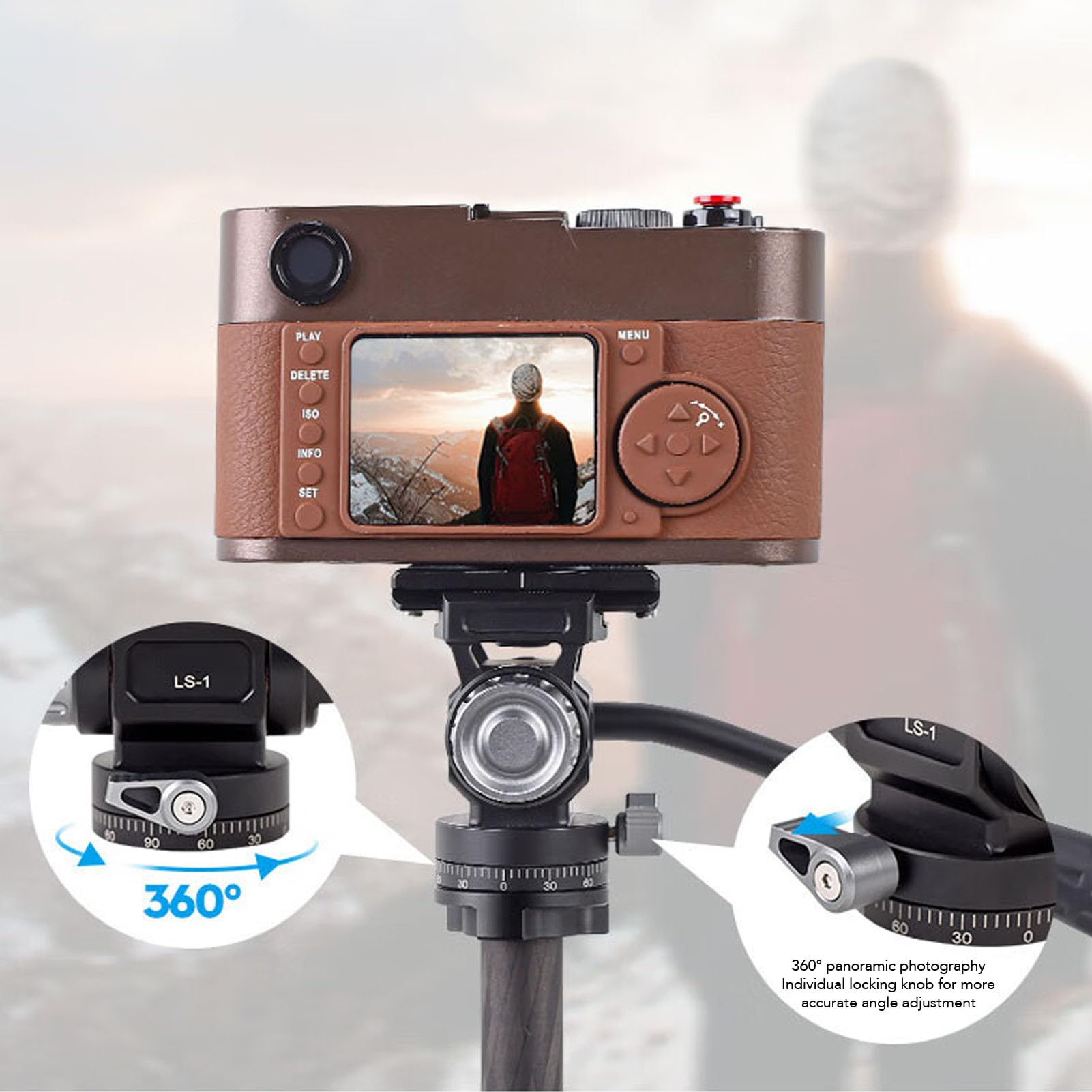 Panoramiczna Głowica Wideo Gimbal, Tłumienie Statywu z płytką Szybkiego Uwalniania, Obracanie 360 ​​°, dla Kamery DSLR, Załaduj do 12 Kg