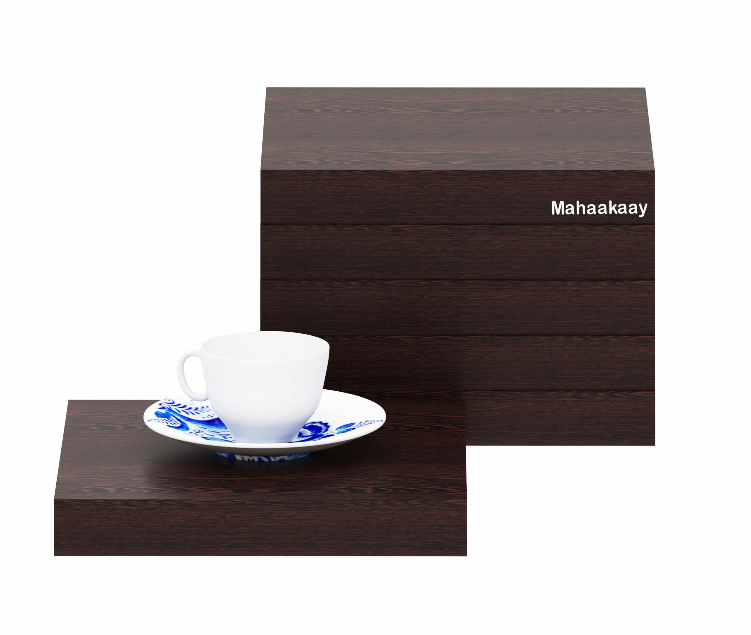 Mahaakaay Beautiful Wooden Coaster Set of 6 | Coaster Set Fit for Tea Cups,Coffee Mugs (Square, 3.14 X 3.14 Inch) (Wenge)