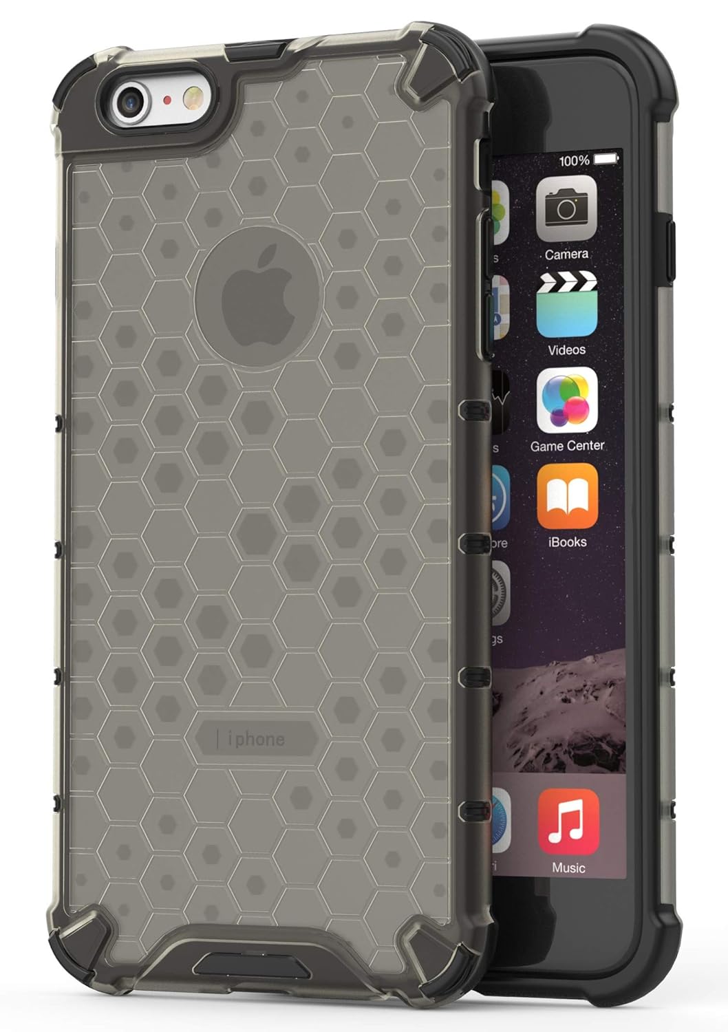 Back Case Cover Compatible Fit for iPhone 6 – Black