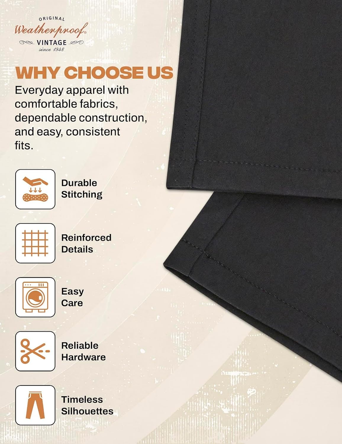 Weatherproof Vintage Casual Hiking Pants for Men - Lightweight Stretch Travel Mens Work Pants with Utility Cargo Pocket