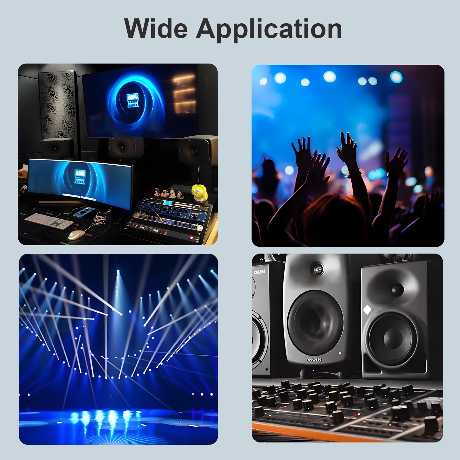 Cavo audio stereo da 6,35 mm tipo D da 6,35 mm femmina da 6,35 mm a maschio da 6,35 mm, cavo di prolunga TRS per cuffie e chitarra, per installazioni audio Pro, 1 m (TRS stereo)