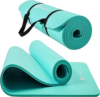 TASHIDROLMA Thick NBR Yoga Mat Non-Slip with Carry Strap for Gymnastics Mat, Fitness Mat, Sports Mat, Training Mat, Thickn…