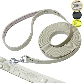 PiuPet® Schleppleine für Hunde - Wasserfeste Hundeleine - 10m - grau