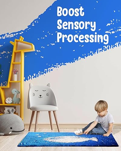 Miniatura 3 de Vibrante tela de lentejuelas de sirena, panel de pared sensorial apto para niños, artículos ideales para aula, actividad en el hogar y uso