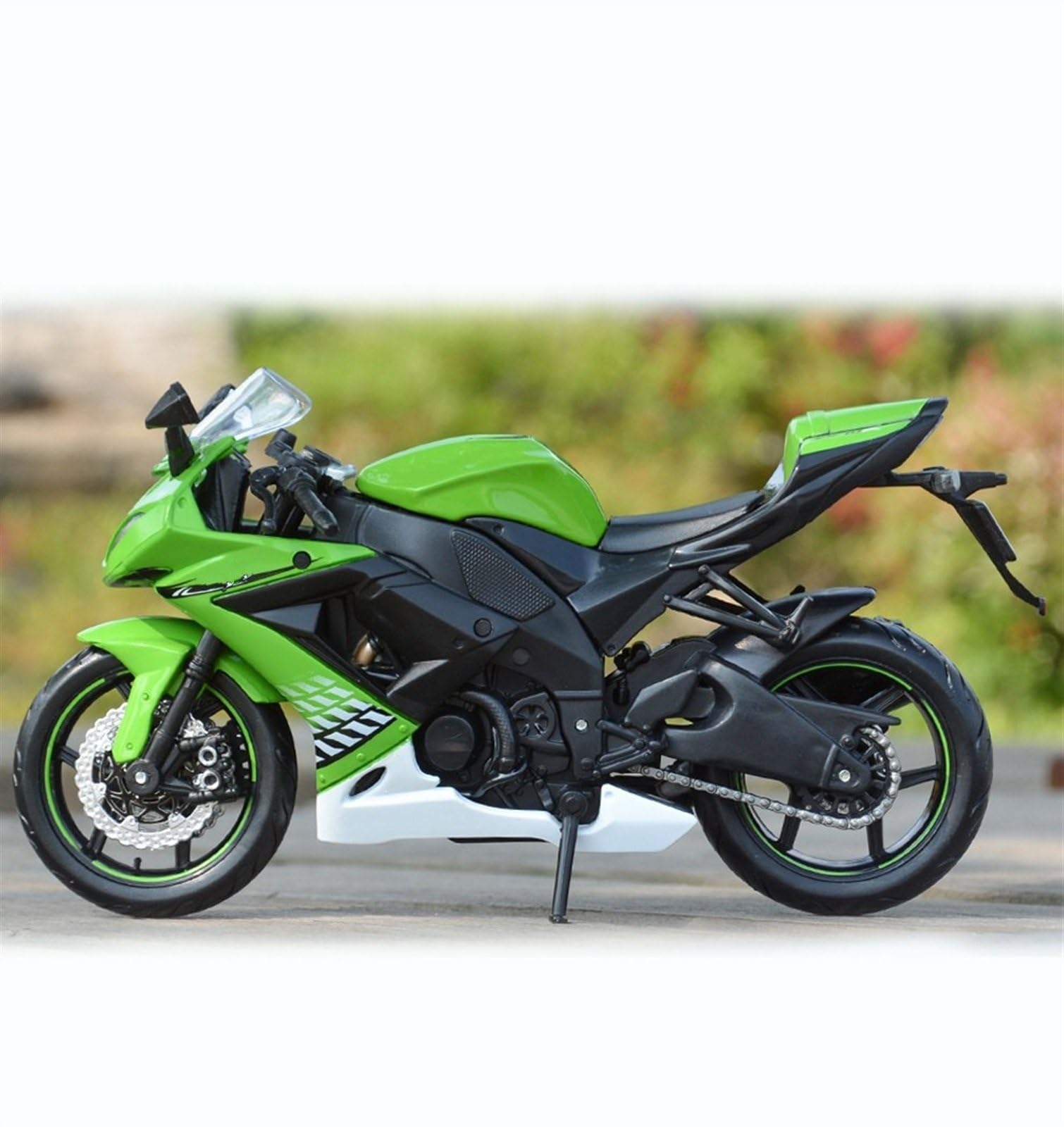 Modello Modello Di Moto In Lega Simulazione Auto Giocattolo 1:12 Per Kawasaki Ninja ZX10 R(Vert)