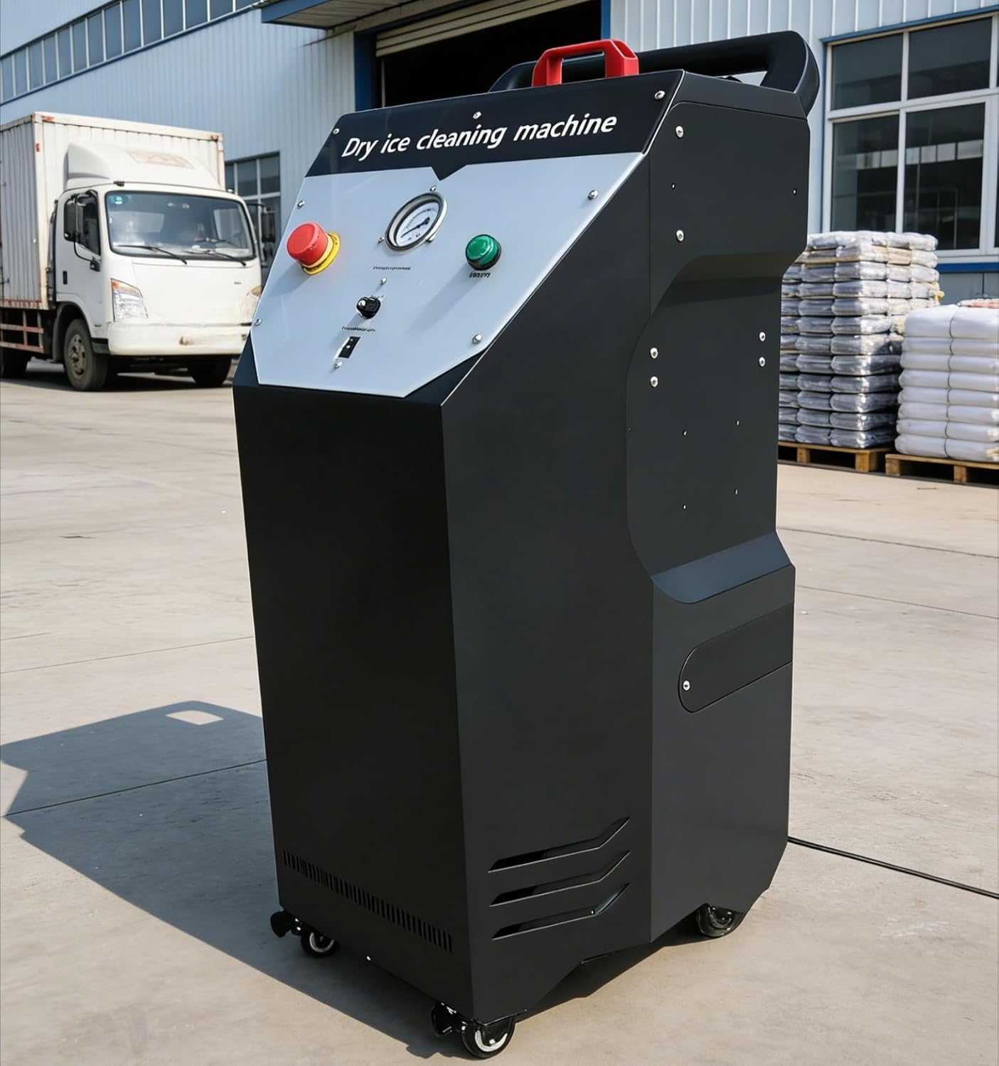 Dry Ice Blasting Machine, Industrial Grade Dry Ice Cleaning Machine, Heavy Duty High Pressure Dry Ice Blaster for Mold Cleaning Metal Rust Grease Removal Manufacturing Maintenance Pipeline