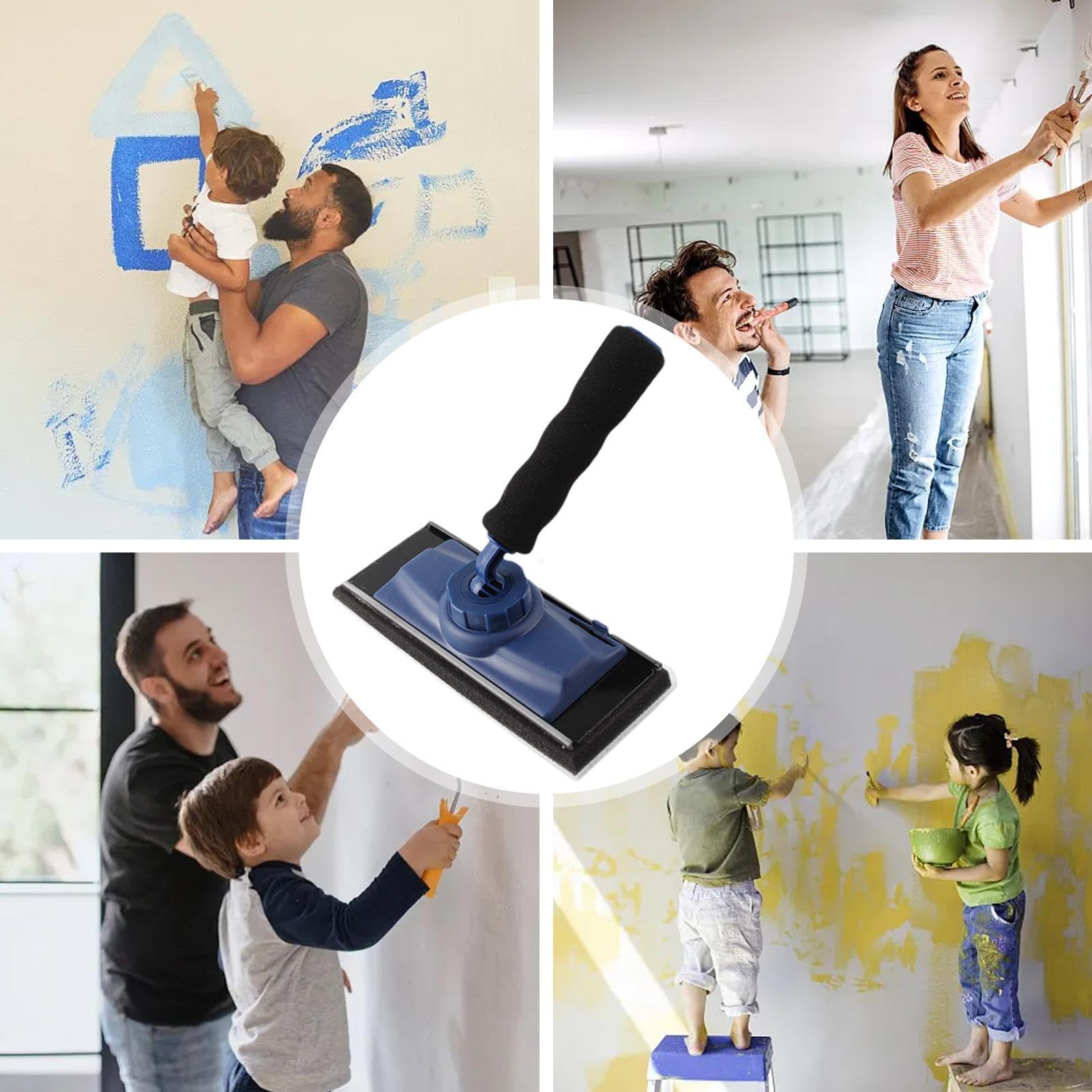 Herramienta de pintura de esquina, borde de corte de pintura ajustable, pincel ergonómico, herramientas de pintura profesionales, herramienta de pintura versátil para varios proyectos de pintura