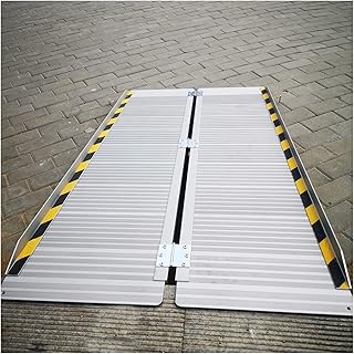 WAHHWF Wheelchair Ramps for Steps 5ft 4ft 3ft 2ft, Folding Aluminum Entry Threshold Ramp for Entryway/Doors/Stairs/Shed/Curb, Loads 600lbs (Size : 150cm/5ft)