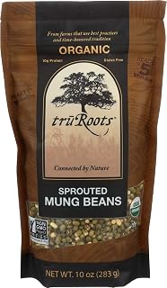 TruRoots Organic Sprouted Mung Beans, 10 Ounces, Certified USDA Organic, Non-GMO Project Verified