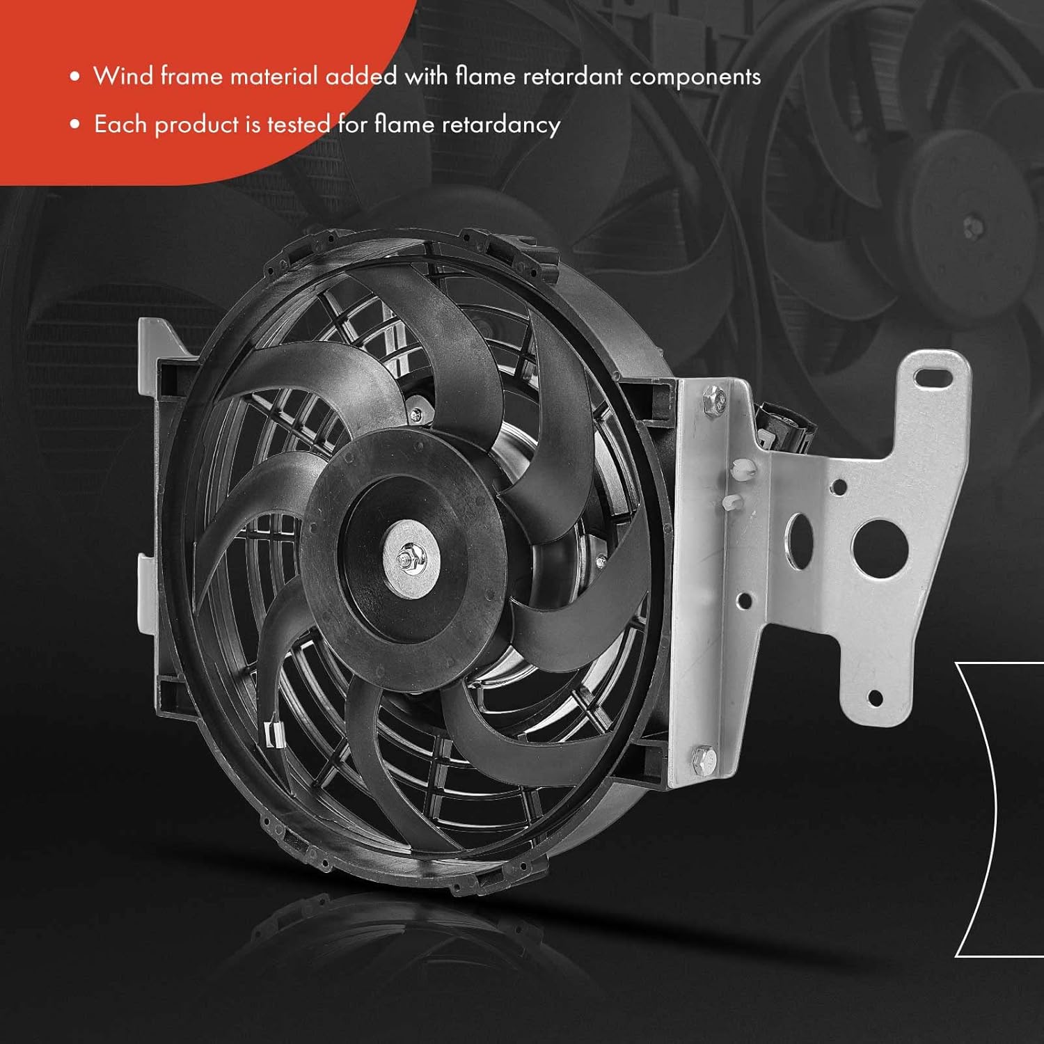 A-Premium Engine Radiator Cooling Fan Assembly Compatible with Ford & Mercury Models - Explorer 2002-2010, Explorer Sport Trac 2007-2009, Mountaineer 2002-2010 - Replace# 1L2H8W601AC