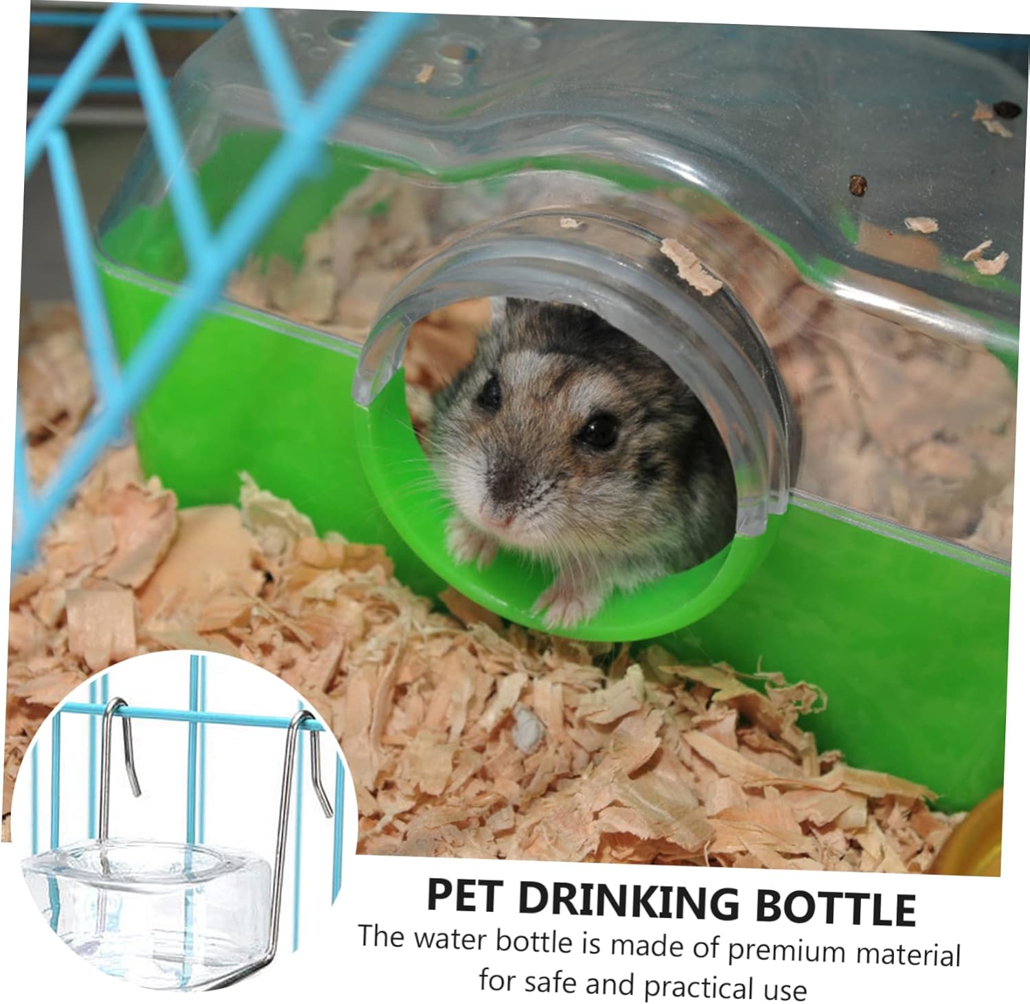 Sosoport 6pcs Hanging Pet Water Dispenser Automatic Plastic Water Bottle for Hamsters and Chinchillas Design Easy to