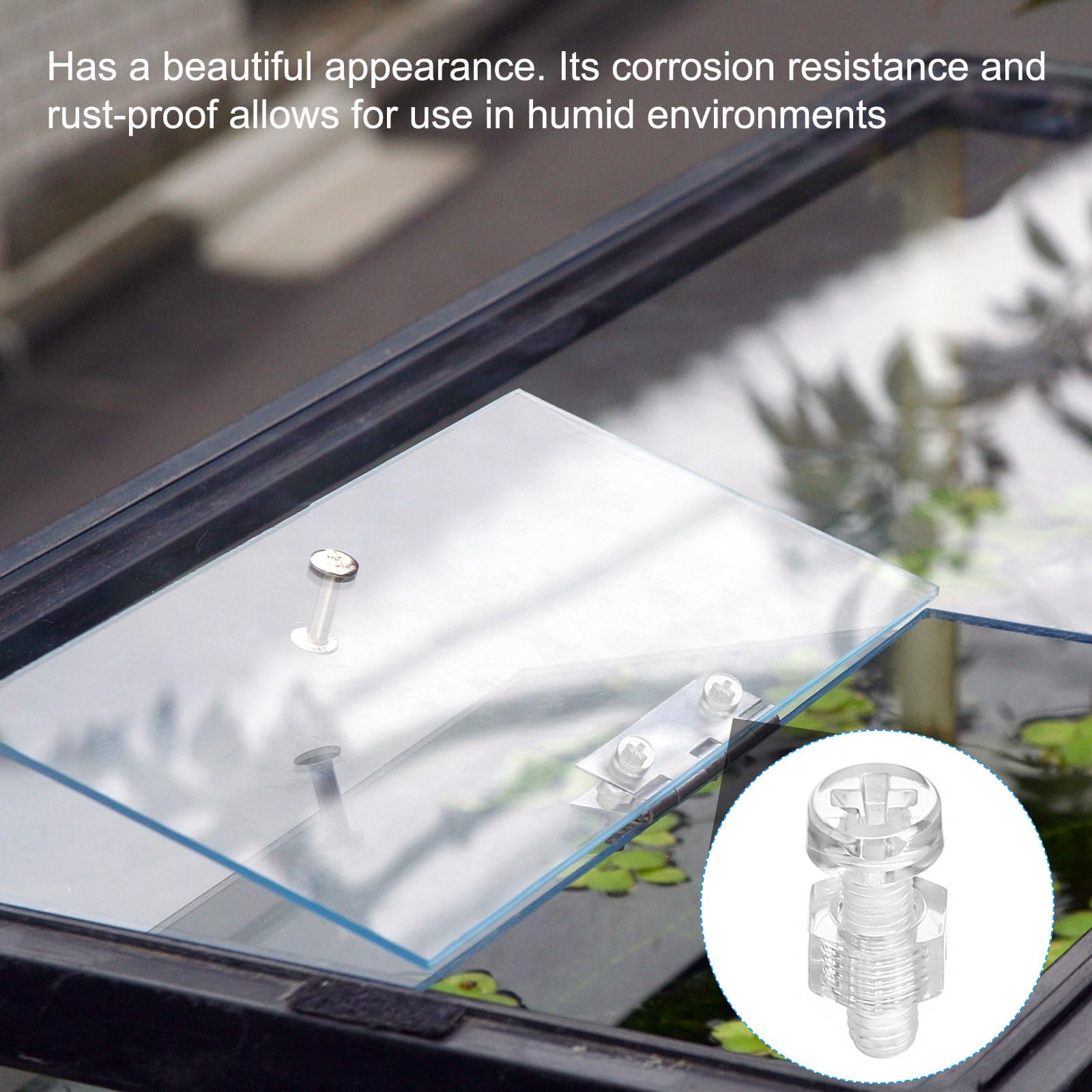 40 Set M6 X 20mm Clear Acrylic Screws & Nuts - Transparent PC Plastic Fasteners