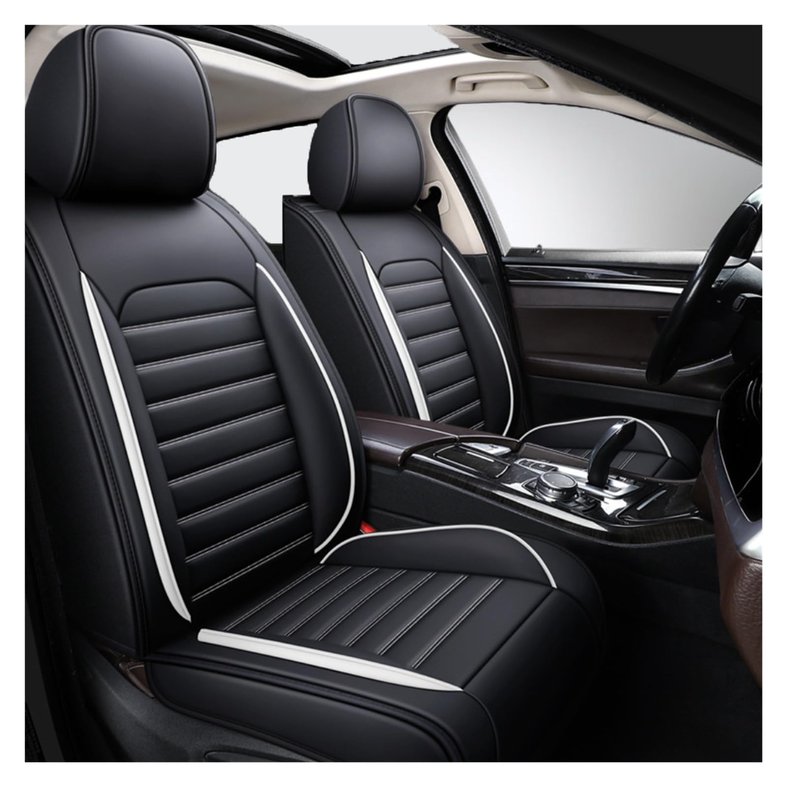 RYOSRKQMK Car Seat Cover Sets,for Seat Ibiza Ibiza FR Ibiza S Ibiza 6J Breathable Non Slip Comfortable Front Seat Protectors washable Seat Covers Seat Protection,D