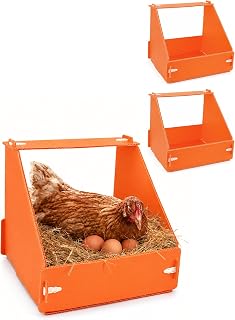 Touri 3 Pcs Chicken Nesting Boxes, Durable