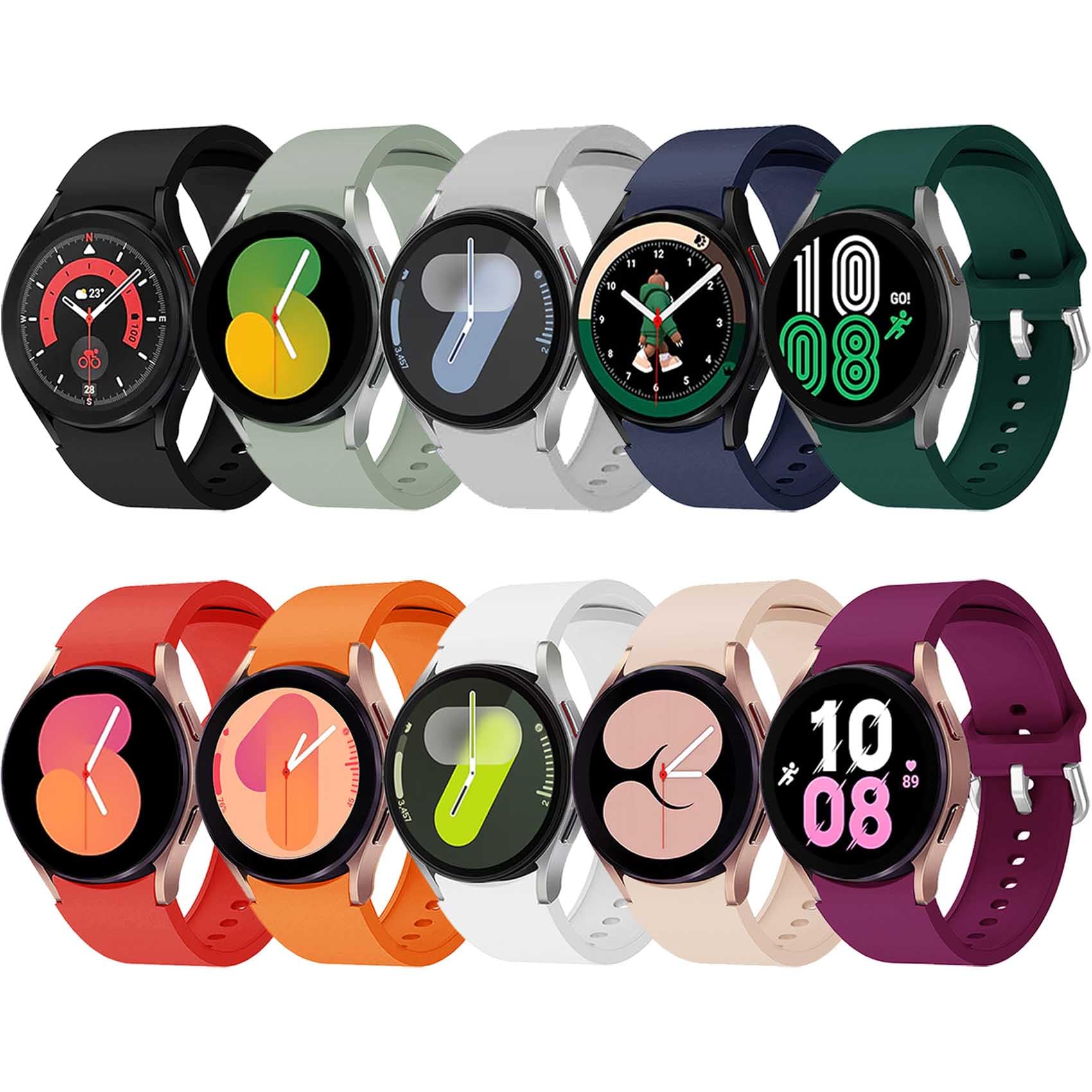 10 Pack No Gap Bands Compatible with Samsung Galaxy Watch 7 6 5 4 Band 40mm 44mm, Galaxy Watch 6 4 Classic 42mm 46mm 43mm 47mm, Galaxy Watch 5 Pro