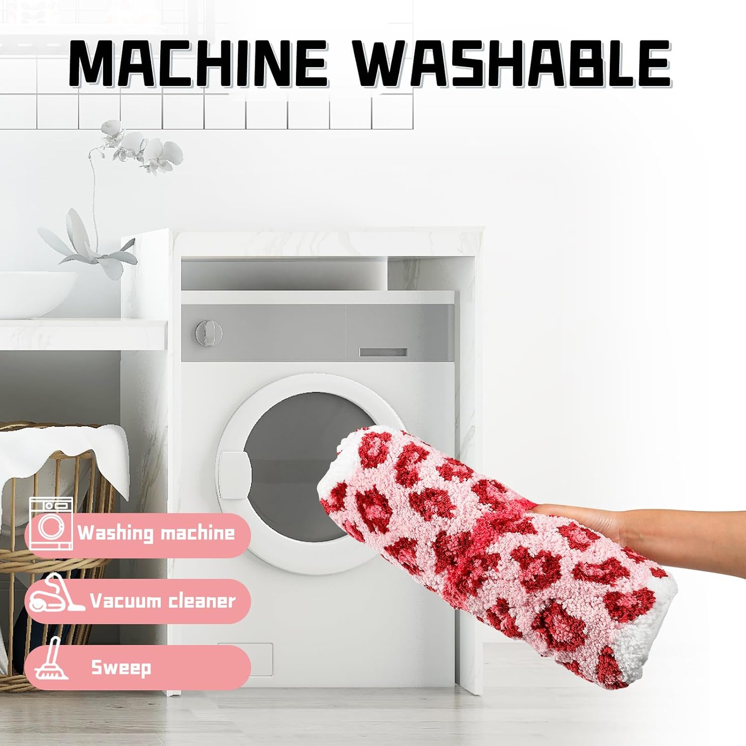 Cute Pink Leopard Bath Mat for Bathroom, Pink Cartoon Leopard Bathroom Rugs and Mat Non-Slip Animal Shaped Shower Rug Carpet Kid Playmat Absorbent Bathtub Rug