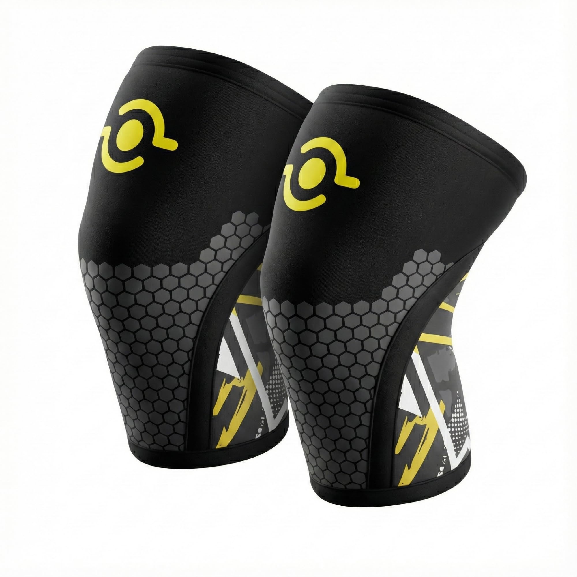 Theyet Rodilleras CrossFit Compresión Neopreno 7mm Pack 2 | Soporte Ajustable Mujer y Hombre | Gimnasio Powerlifting Halterofilia Fitness Gym | Protecciones deportivas para Rodillas Knee Graps (L)