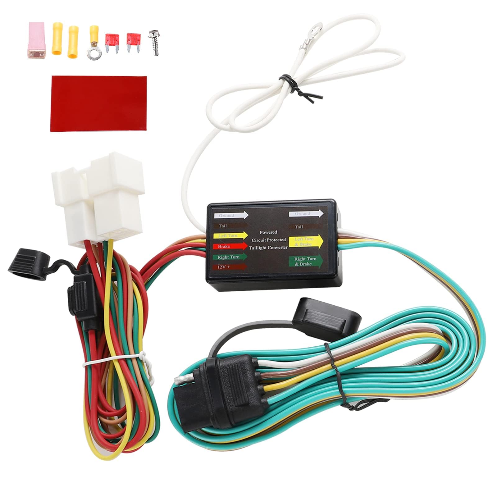 MECMO 4-Pin Trailer Wiring Harness for 2016-2022 Honda Pilot & 2019-2025 Honda Passport, 56291 T-Connector Vehicle Side Towing Hitch Harness for Trailer Light Connect, Factory Tow Package Required