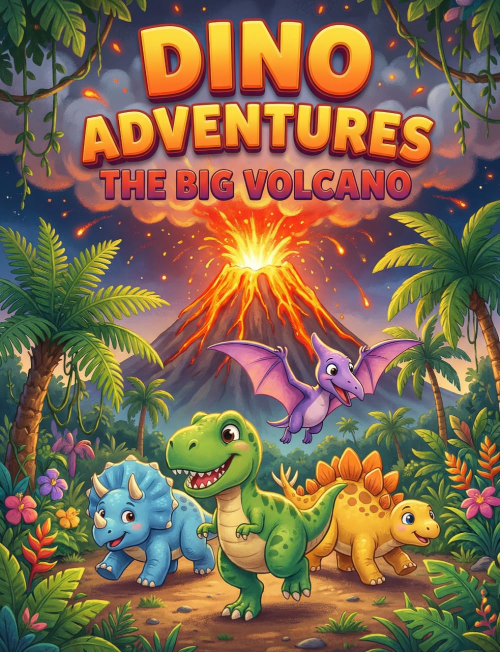 Dino Adventures The Big Volcano Activity Book for Kids Ages 4-8: A Prehistoric Escape with Mazes Coloring Word Searches Shadow Matching Connect the Dots Pattern Completion and More