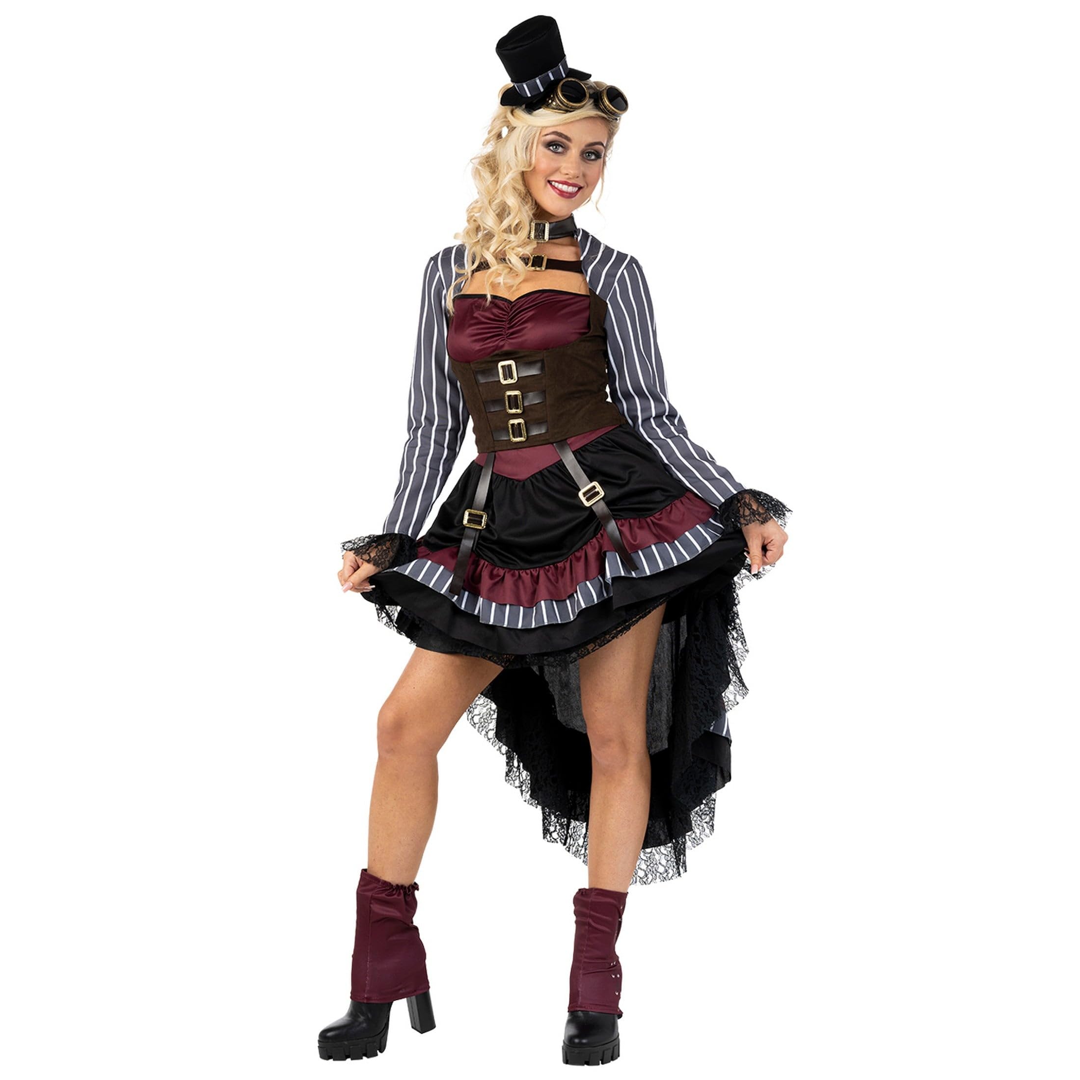 Morph - Disfraz de mujer de lujo para mujer, diseño gótico victoriano de Halloween para mujer, disponible en tallas S, M, L, XL