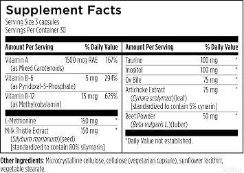 Designs for Health LV-GB Complex - Liver Detox Supplements for Gallbladder Support with Milk Thistle, Artichoke, Vitamins + Ox Bile - Supports Bile Flow + Toxin Elimination (90 Capsules)
