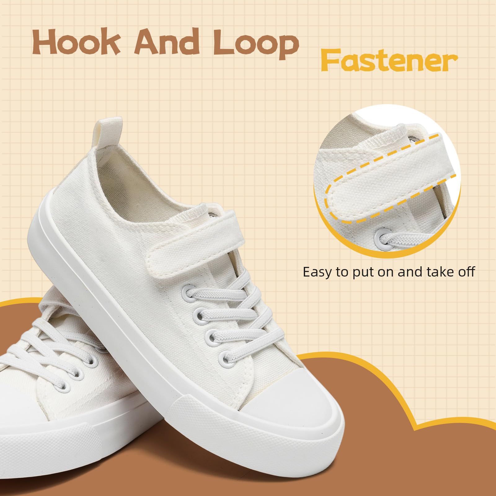 Zapatillas de lona para niños y niñas, transpirables, informales, de moda, sin cordones, con gancho y bucle