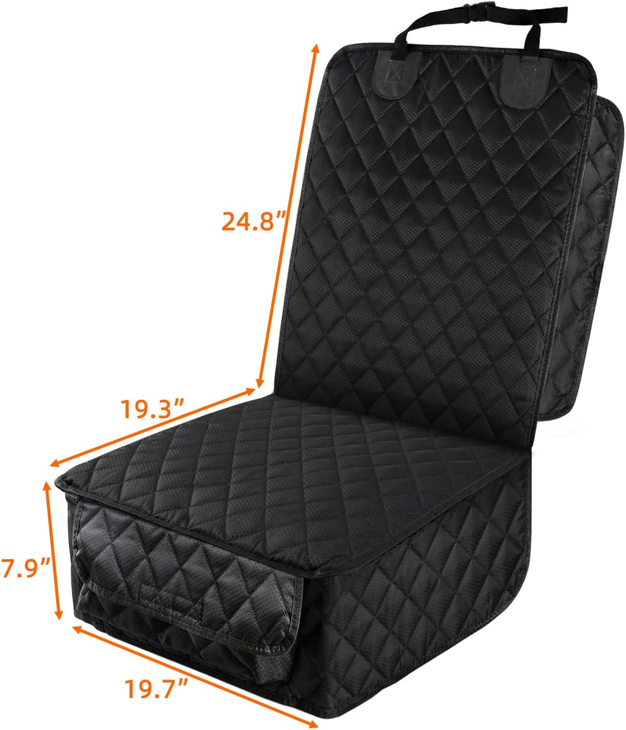 PETICON Waterproof Front Seat Car Cover, Full Protection Dog Car Seat Cover with Side Flaps, Nonslip Scratchproof Captain Chair Seat Cover Fits for Cars, Trucks, SUVs, Jeep : Pet Supplies