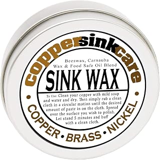 Copper, Brass and Nickel Sink Care Protective Wax